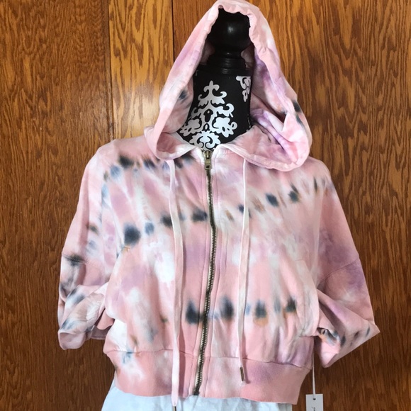 Young Fabulous & Broke Crop Hoodie Zip front Size M NWT - Picture 4 of 11